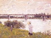 The Promenade with the Railroad Bridge, Argenteuil Claude Monet